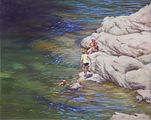 Fun in the sun on the Peorus River Pastel $1450  20x24